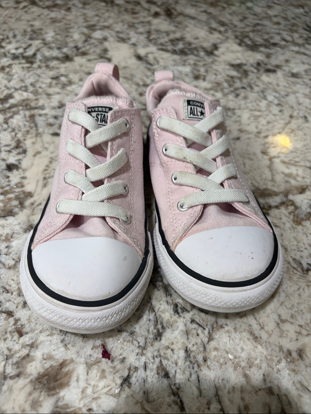 Converse Kids Pink Canvas Low Top Sneakers